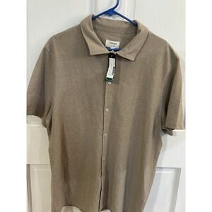 NWT Julian & Mark Beige Men's Waffle Shirt Large